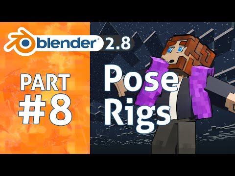 How to Pose Rigs in 1 minute | Blender 2.8 Minecraft Animation Tutorial #8