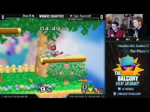Melee @ the Balcony 82 - Winners Quarters ft. Cpt. Faceroll (Sheik) VS Don B (Fox)