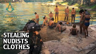 Assassin&#39;s Creed Valhalla - Stealing Nudists Clothes or Join Them