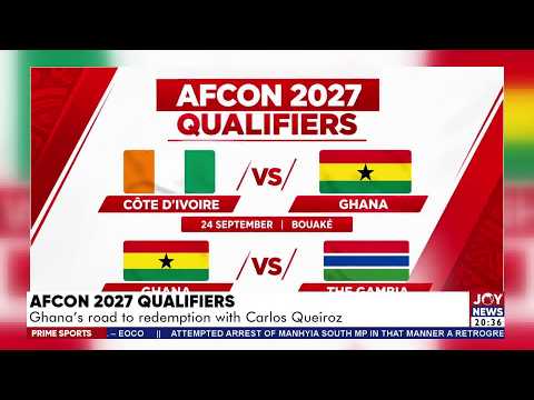 AFCON 2027 Qualifiers: Ghana's road to redemption with Carlos Queiroz | Prime Sports (23-9-26)