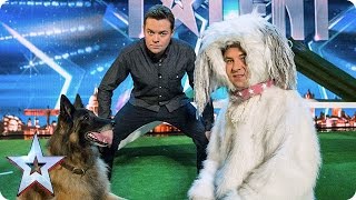 Can David Walliams beat a dog in an agility test? | Audition Week 1 | Britain's Got Talent 2015