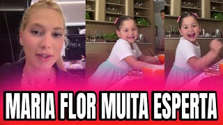 VIRGÍNIA MOSTRA SUA FILHA MARIA FLOR ESTÁ MUITA ESPERTA 