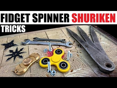 Modified 20 $ Fidget Spinner Into Ninja Star Shuriken VS Real Tricks / Impossible Challenge