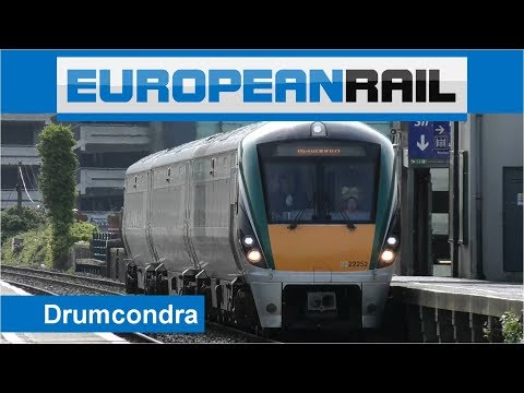 Irish Rail Class 22000 Intercity Railcar Train 22052 calls at Drumcondra Station