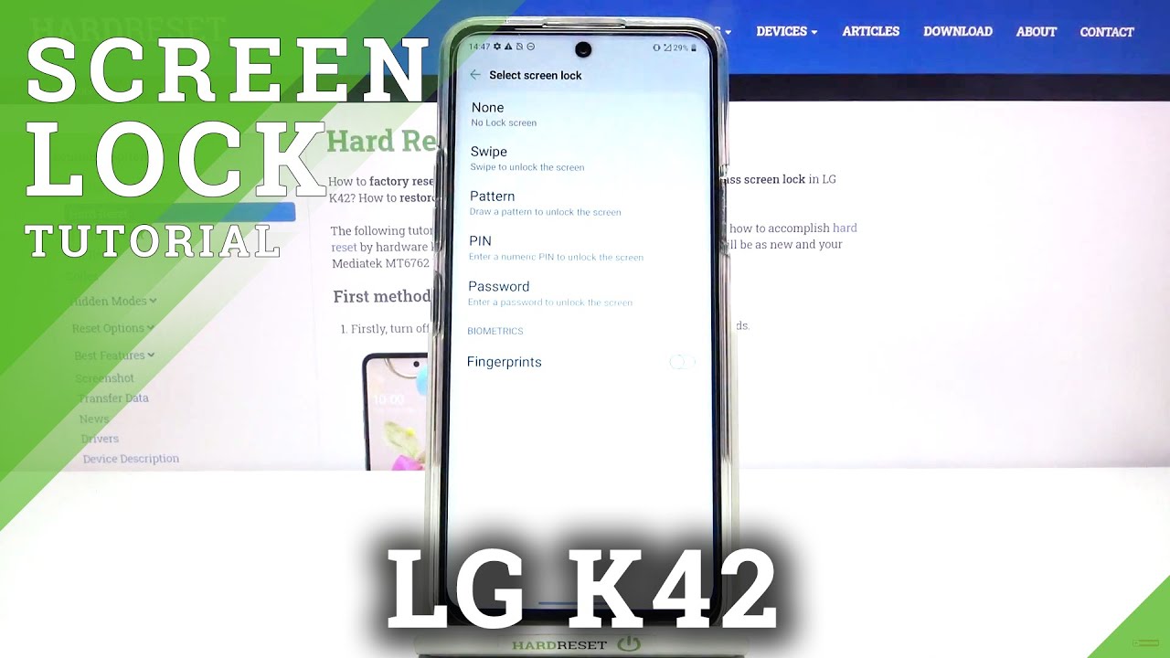 How to Choose Lock Method on LG K42 – Lock Screen Settings