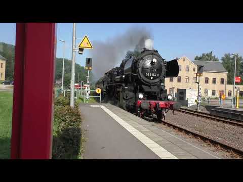 Mit Dampflok 52 8154 durchs Erzgebirge.
