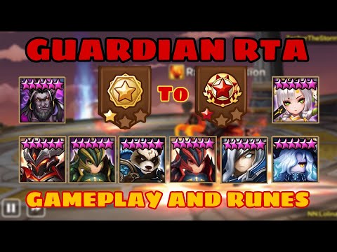 Climbing Guardian with Bruiser Team & show rune - Summoners War