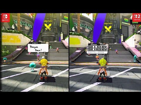 Switch 2 vs Switch 1 - Splatoon 3 Graphics Comparison
