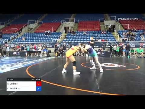 117 Lbs Round Of 32 - Sydney Delois, Indiana Vs Chloe Herrick, Missouri 922a
