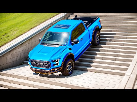 Cars vs Stairs on The Road Challenge (Long VIdeo) in BeamNG Drive!