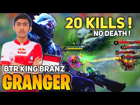 20 KILL! No Death [Former Top 1 Global Granger] By BTR King Branz - Mobile Legends