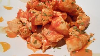 BOCCONCINI DI POLLO ALLA PIZZAIOLA FACILE E VELOCE DA PREPARARE-CHICKEN NUGGETS IN THE PAN