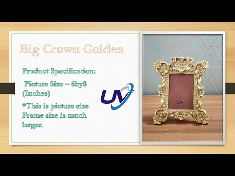 Big crown golden photo frames, for everywhere, size: picture...