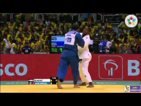 Judo 2013 World Championship Rio de Janeiro: Elmont (NED) - Sainjargal (MGL) [-73kg] bronze