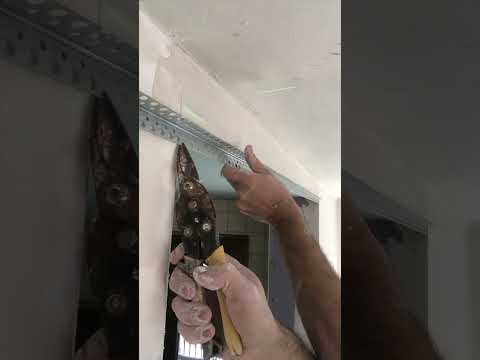 🔥 How to Finish a DRYWALL Edge with Joint Compound and Corner Bead for SOFFIT Finishing #drywall