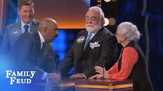 Paula Deen's 86yr old aunt likes THIS about men's underwear... | Celebrity Family Feud | OUTTAKE