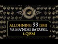 ALLOHNING 99 ISMI, MANOSI, SHARHLARI BATFSIL 1-QISM