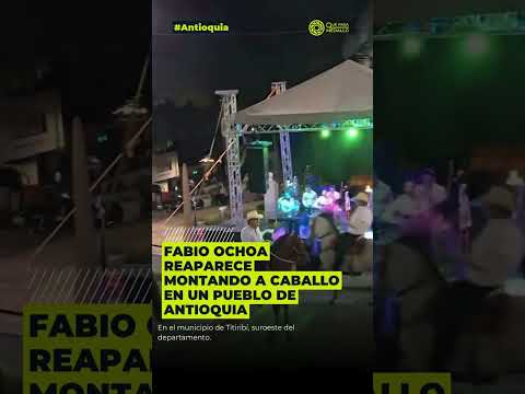 Fabio Ochoa reaparece montando a caballo en un pueblo de Antioquia