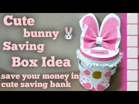 How to make bunny saving box|coin Bank idea|DIY personal money box. recycling ideas.