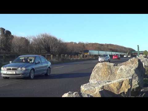 Irish Rail 201 loco 227 + enterprise set 9004 passes Ladies Stairs