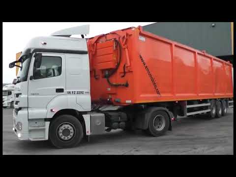 EMS Top Loading Walking Floor Solid Waste/Garbage Transfer Semi-trailer