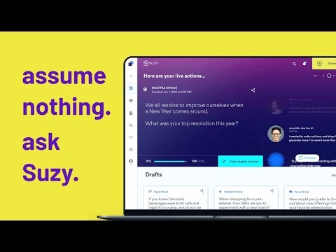 Learn How Suzy Delivers Actionable Insights at the Speed of Culture #AskSuzy ( Market Research)