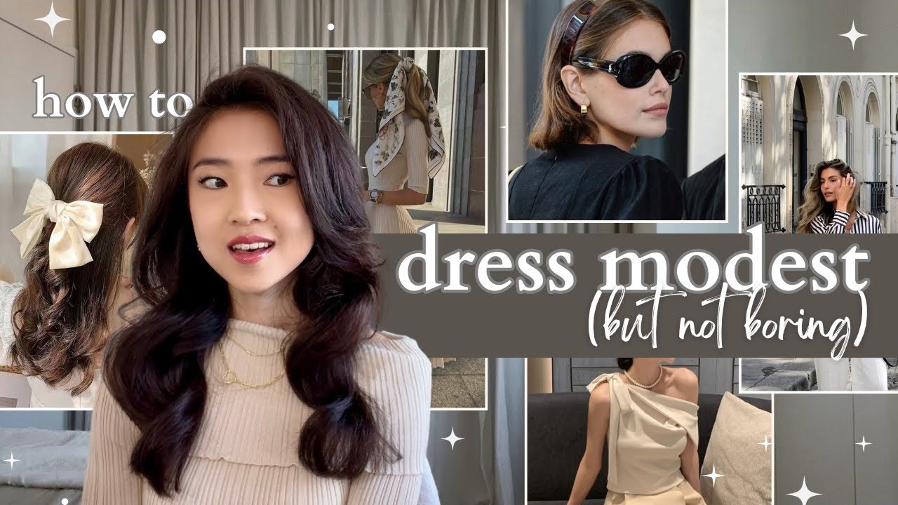 How to Dress MODEST(but not boring)🎀 classy + cute outfits, old money style, practical style advice
