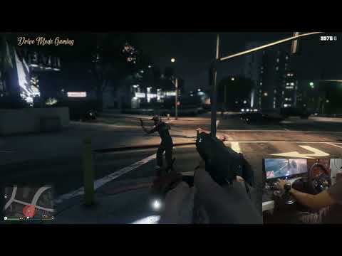 GTA V: Chasing Criminals LSPDFR and Manual Transmission mod - g920 steering wheel Gameplay