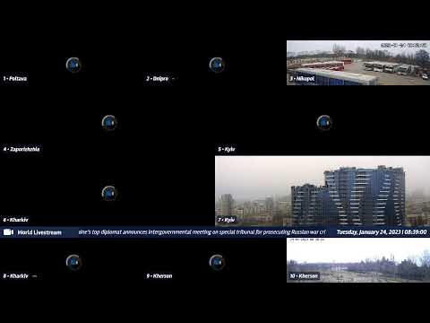 Live views from Ukraine 01/23/2023 B - Kramatorsk, Kharkiv, Kyiv, Zaporizhzhia and other cities
