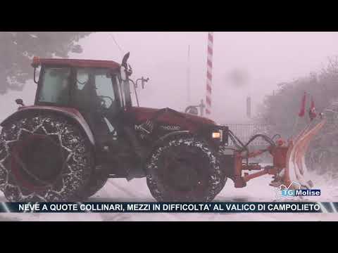 Neve a quote collinari, mezzi in difficolta' al valico di Campolieto