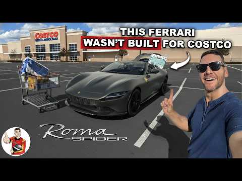 Thumbnail for Yes, I Took This Ferrari Roma Spider to Costco - BAD Idea? (POV) by Ferrari Roma