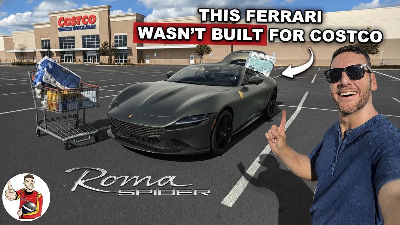 Yes, I Took This Ferrari Roma Spider to Costco - BAD Idea? (POV)
