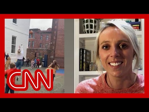 Third grade teacher 'Ms. Fitz' becomes playground legend with full-court shot