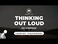 Thinking Out Loud - Ed Sheeran (Lower Key - Piano Karaoke)