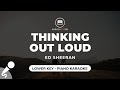 Thinking Out Loud Ed Sheeran Lower Key Piano Karaoke