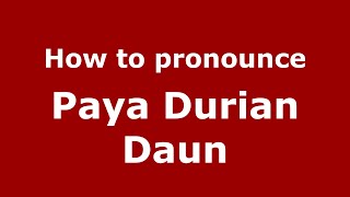 How to pronounce Paya Durian Daun