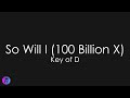 So Will I (100 Billion X) - Hillsong Worship | Piano Karaoke [Key of D]