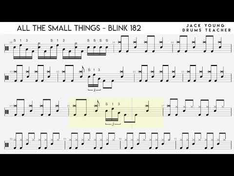 All The Small Things - Blink 182 - Drums Notation ????