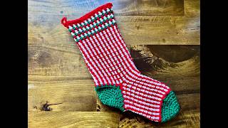 Crochet a Christmas Stocking - Quick & Easy Crochet Along ( part 1 ) - Seed / Moss Stitch