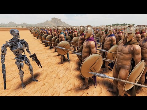 T-800 TERMINATOR VS 1,000,000 SPARTANS - UEBS 2 MODS - Ultimate Epic Battle Simulator 2