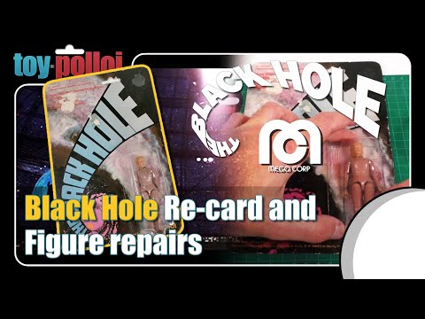 Vintage Mego Black Hole re-carding and figure repair - Toy Polloi