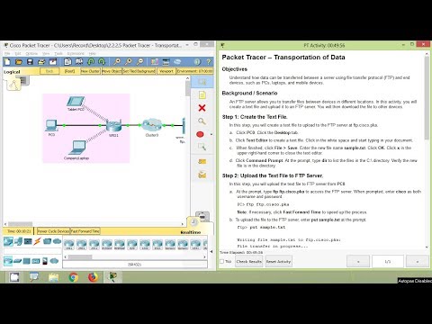 2.2.2.5 Packet Tracer - Transportation of Data | Internet of Things