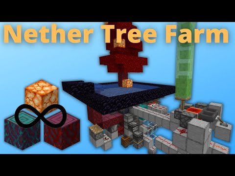 Fully Automatic Nether Tree Farm | Minecraft 1.19