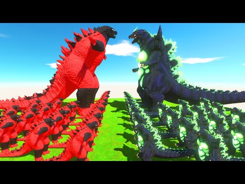 GODZILLA 2014 DEVIL DEATH RUN - DROWING KING KONG - SUPER GODZILLA - Animal Revolt Battle Simulator