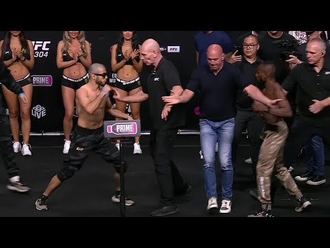 Manel Kape & Muhammad Mokaev nearly brawl at UFC 304 ceremonial weigh-in | MMA on ESPN