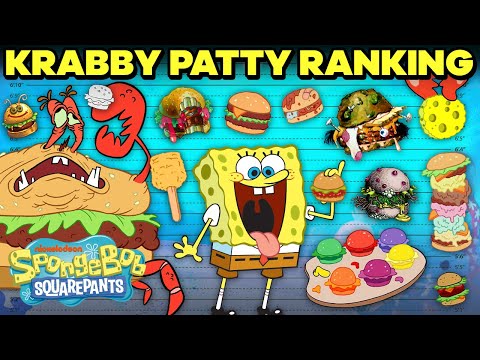 Video trailer för SpongeBob Official: Krabby Patties Ranked By Size!