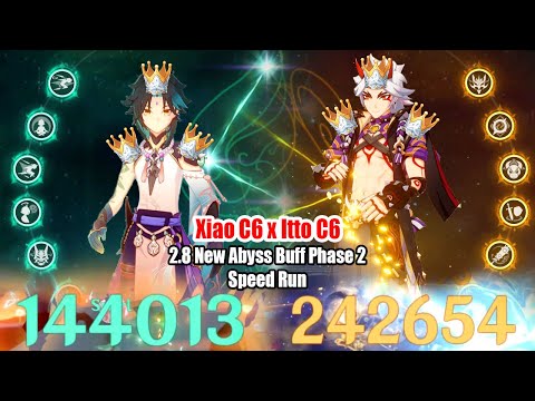 2.8 New Abyss Buff Phase 2 Anemo Meta - Xiao C6 x Itto C6 Triple Crown Showcase