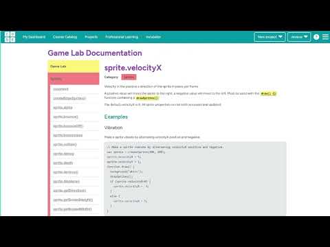 Lesson 19: Velocity: Level 1 - Code.org - CS Discoveries - Unit 3: Interactive Animations & Games