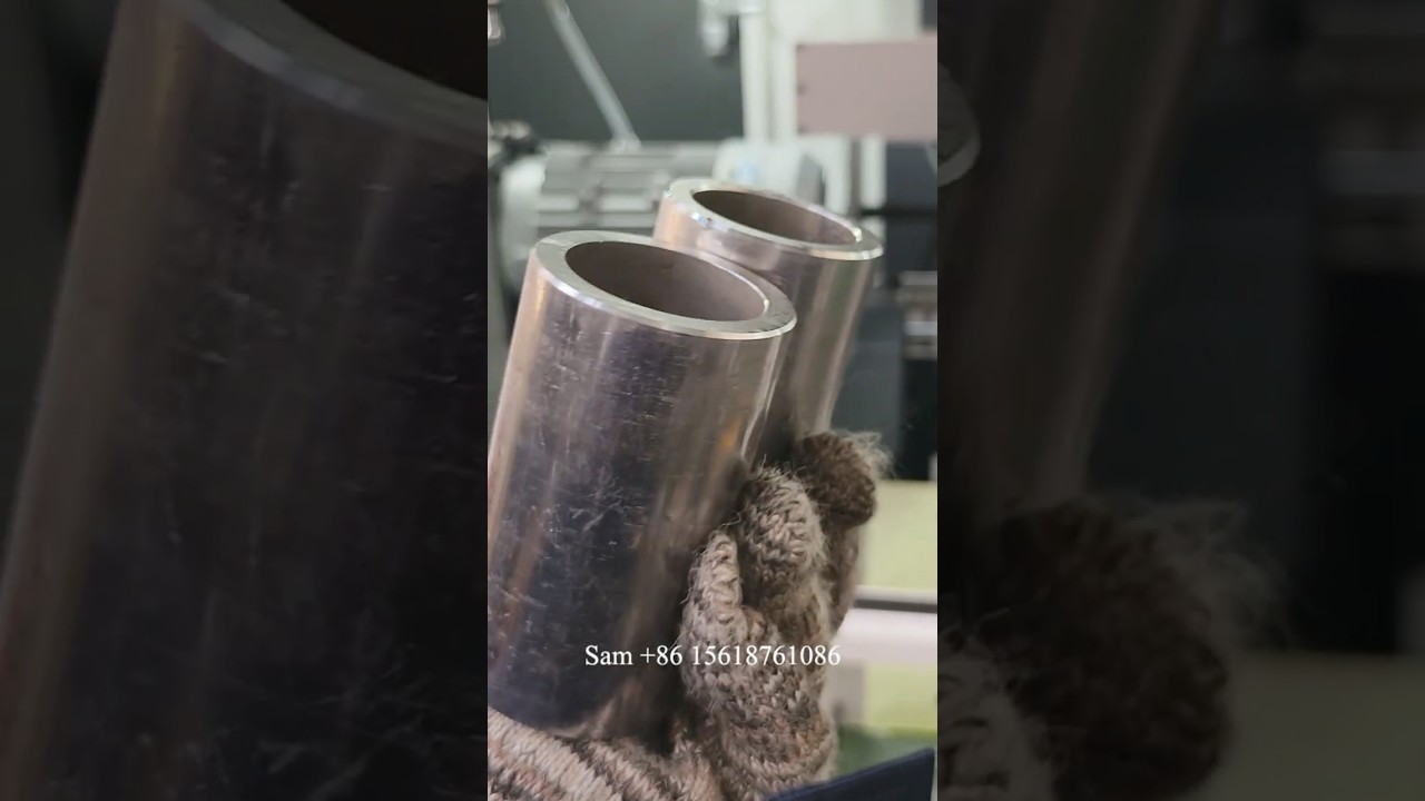 CNC double end pipe chamfering machine #pipechamferingmachine #chamferingmachine