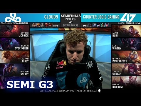 C9 vs CLG - Game 3 | Semi Finals S9 LCS Summer 2019 | Cloud 9 vs CLG G3